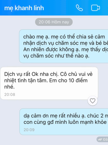 mẹ khánh linh đồng hành cùng an nhiên spa