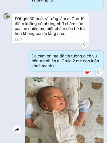 Mẹ bình đồng hành cùng an nhiên spa